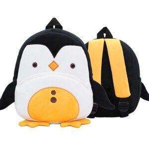 Cute Animal Plush Backpack for Toddlers Kids Gift Bag ( penguin )